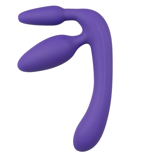 Drie Dubbele Voorbind Dildo - Paars sextoys dildos 