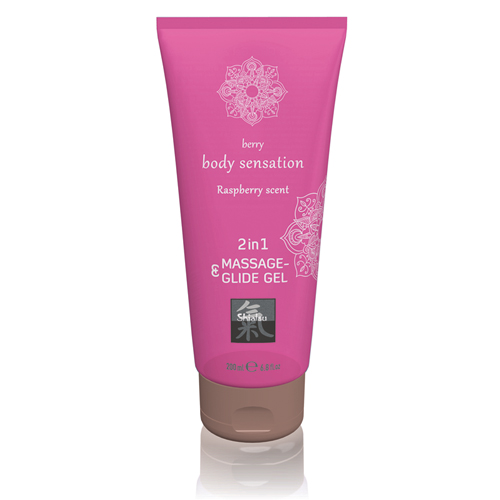Massage- & Glide Gel 2 in 1 - Framboos drogist glijmiddelen