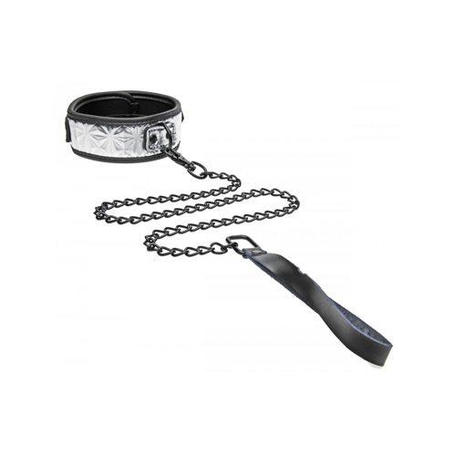 Platinum Bound Halsband Met Riem bdsm bondage