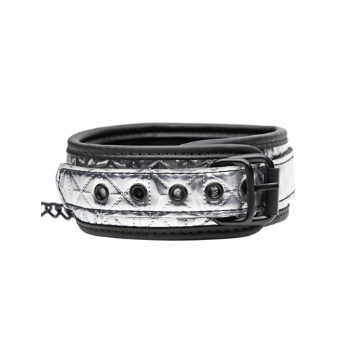 Platinum Bound Halsband Met Riem bdsm bondage