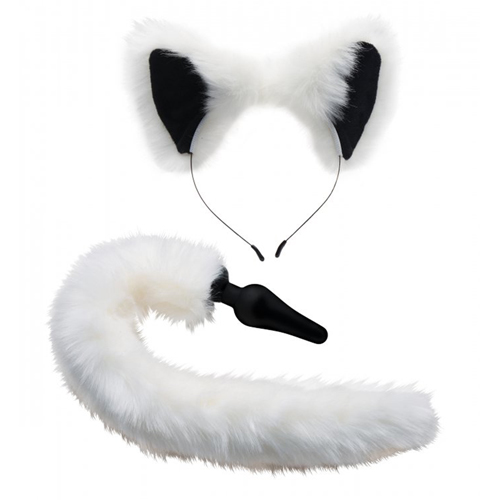 White Fox Buttplug & Haarband Set sextoys anaal toys