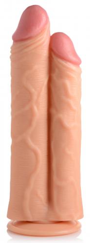 Double Stuffer Dubbele Dildo 25 cm - Beige sextoys dildos 
