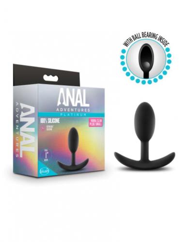 Anal Adventures Platinum - Vibra Slim Verzwaarde Anaal Plug - Small sextoys anaal toys
