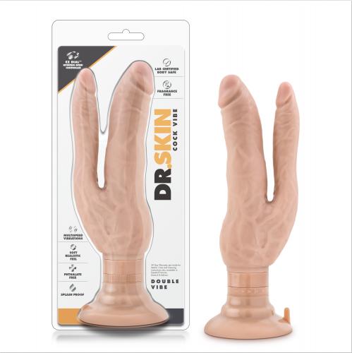 Dr. Skin - Cock Vibes Dubbele Vibrator - Beige sextoys vibrators