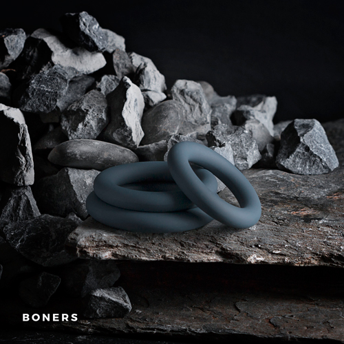 Boners 3-Delige Cockringen Set - Grijs sextoys cockringen