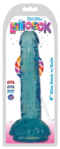 Lollicock - Dildo Slim Stick With Balls - Berry Ice - 20.3 cm sextoys dildos 
