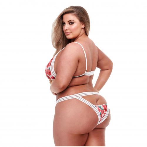 Baci - White Floral & Lace 2-delige BH Set - Curvy sexy lingerie kleding lingerie dames