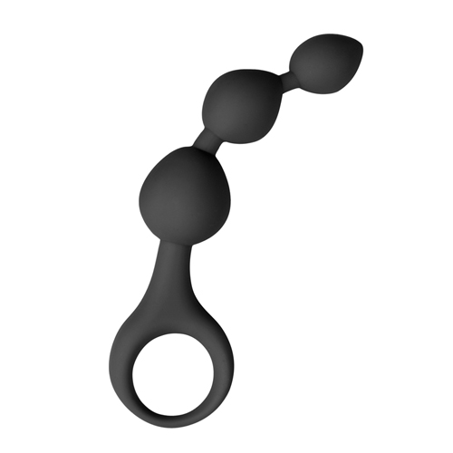 Siliconen anale kralen dildo - zwart sextoys anaal toys