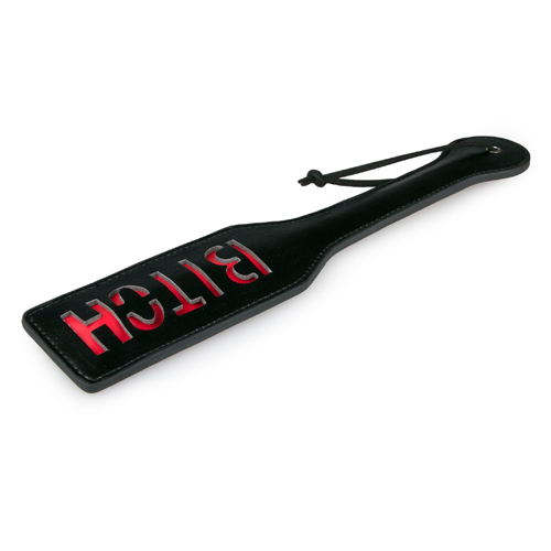 Zwarte Leren Paddle - Bitch bdsm sm toys
