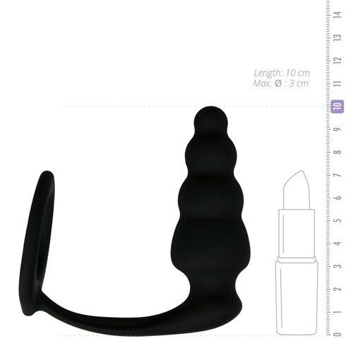 Cockring Met Geribbelde Buttplug sextoys cockringen