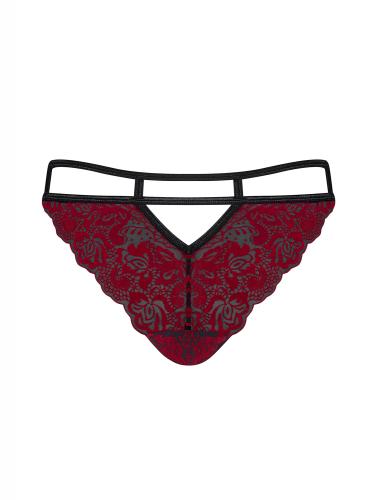 Sugestina Sexy Kanten Slip - Zwart/Rood sexy lingerie kleding lingerie dames