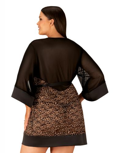 Allunes Sexy Kimono - Luipaardprint sexy lingerie kleding lingerie dames