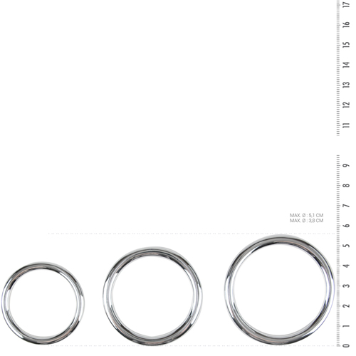 Sinner - Metalen Cock- En Balring Set sextoys cockringen