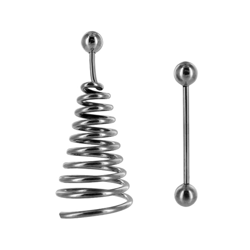 Spiraalvormige tepelklem met balletjes bdsm sm toys